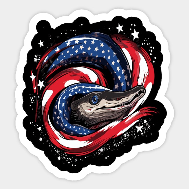 Patriotic Eel Sticker by JH Mart